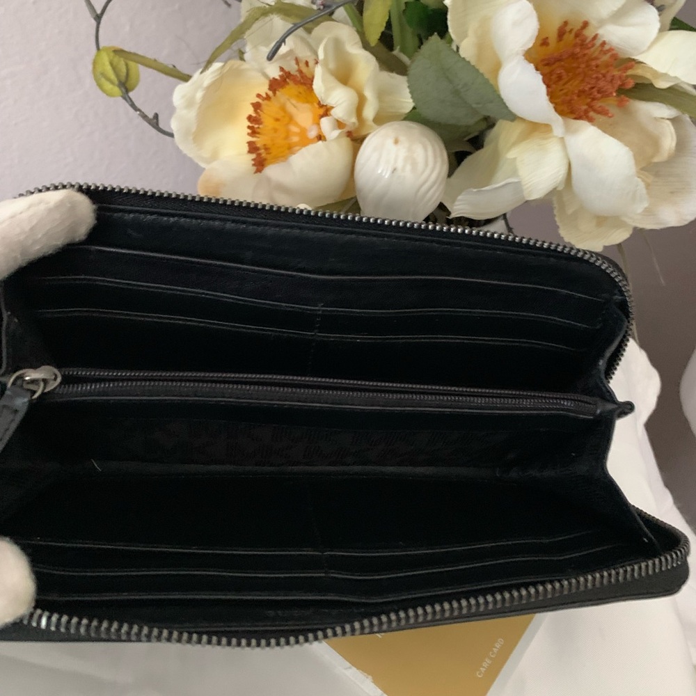 Michael Kors Studded Accordion Black Wallet - Picture 6 of 7